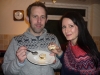 J&D enjoying their personalised mince pies!