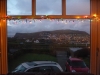 Christmas lights and view