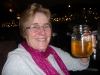 Mum enjoying a pint in The Waiting Room