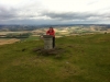 The windy summit of East Lomond