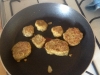 Odd-shaped homemade falafel