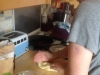 Kneading the focaccia!