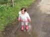 Getting windy...splashing in puddles