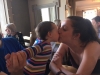 Birthday kiss for Leah!