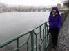 Flipping cold! Charles IV Bridge in background