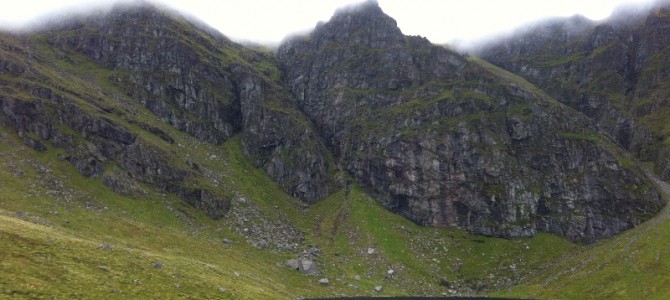 Creag Meagaidh 1128 m (3700 ft), Stob Poite Coire Ardair 1054 m (3458 ft), Carn Liath 1006 m (3300 ft)